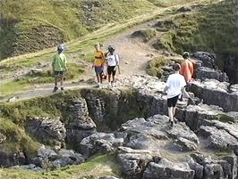 The group stop for a close-up view of Buttertubs, 23.5 miles into the ride